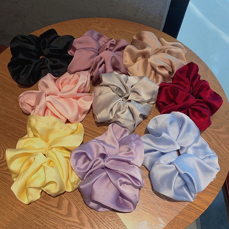 wholesale jewelry smooth satin solid color hair scrunchies Nihaojewelry NHOF387711's discount tags