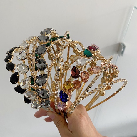 vente en gros bijoux baroque strass alliage mince bande de cheveux creux Nihaojewelry's discount tags
