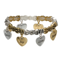 wholesale jewelry mixed-color heart letter bracelet Nihaojewelry
