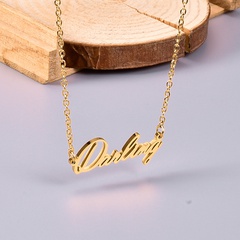 wholesale jewelry letter DARLING pendant titanium steel necklace nihaojewelry