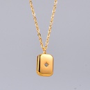 wholesale jewelry north star lnlaid iamond pendant titanium steel necklace nihaojewelrypicture19