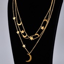 Grohandel Schmuck Stern Mond Anhnger mehrschichtige Titanstahl Halskette nihaojewelrypicture14