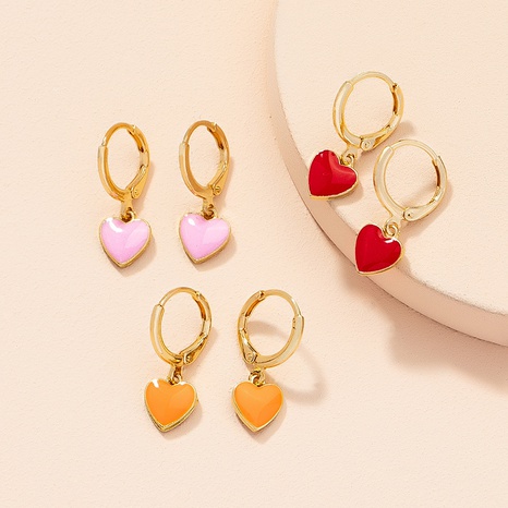 wholesale jewelry heart shape pendant fashion earrings Nihaojewelry NHAI387930's discount tags