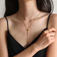 Großhandel Schmuck Edelstahl lange Perlenkette Halskette Nihaojewelry