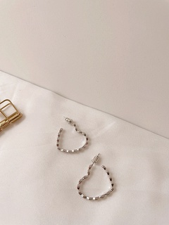 wholesale jewelry heart shape alloy korean style earrings Nihaojewelry