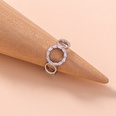 wholesale jewelry simple opening geometric circle zircon copper ring Nihaojewelrypicture14