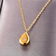 wholesale jewelry north star lnlaid iamond pendant titanium steel necklace nihaojewelrypicture22