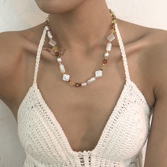 Nihaojewelry Großhandel Schmuck Böhmische Perlen Legierung spezielle geformte Perlenkette pearl
