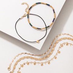 wholesale Koreanische neue Farbe Perlen Herz hohles rundes Quaste Armband 5 Stück Set Nihaojewelry