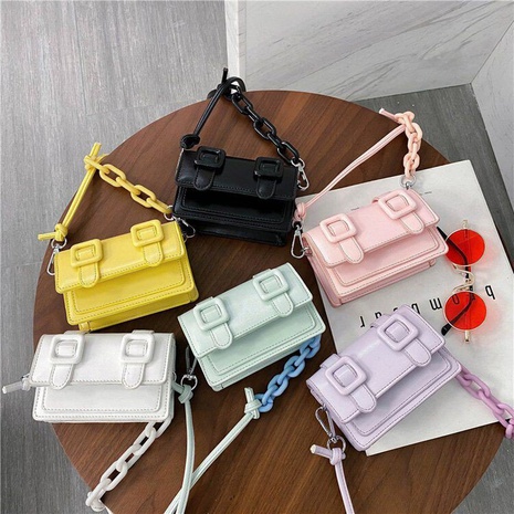 wholesale acrylic thick chain candy color one-shoulder messenger Cambridge bag Nihaojewelry's discount tags