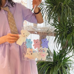 vente en gros sac à bandoulière transparent ours d'impression couleur dessin animé Nihaojewelry