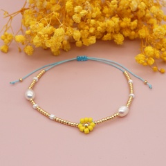 Nihaojewelry wholesale jewelry fashion beads hand-woven small daisy bracelet