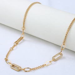splicing chain stainless steel simple necklace wholesale jewelry Nihaojewelry