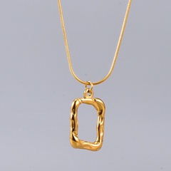 wholesale jewelry irregular geometric titanium steel simple necklace Nihaojewelry