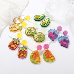 wholesale jewelry fruit printing earrings nihaojewelry