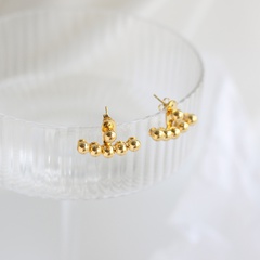 vente en gros bijoux suspendus en forme d'arc boule dorée en acier au titane nihaojewelry