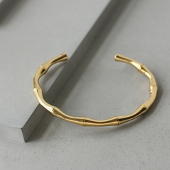 wholesale jewelry retro open bamboo titanium steel bracelet Nihaojewelry