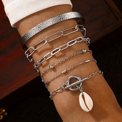 wholesale jewelry shell OT buckle chain bracelet 6-piece set nihaojewelry