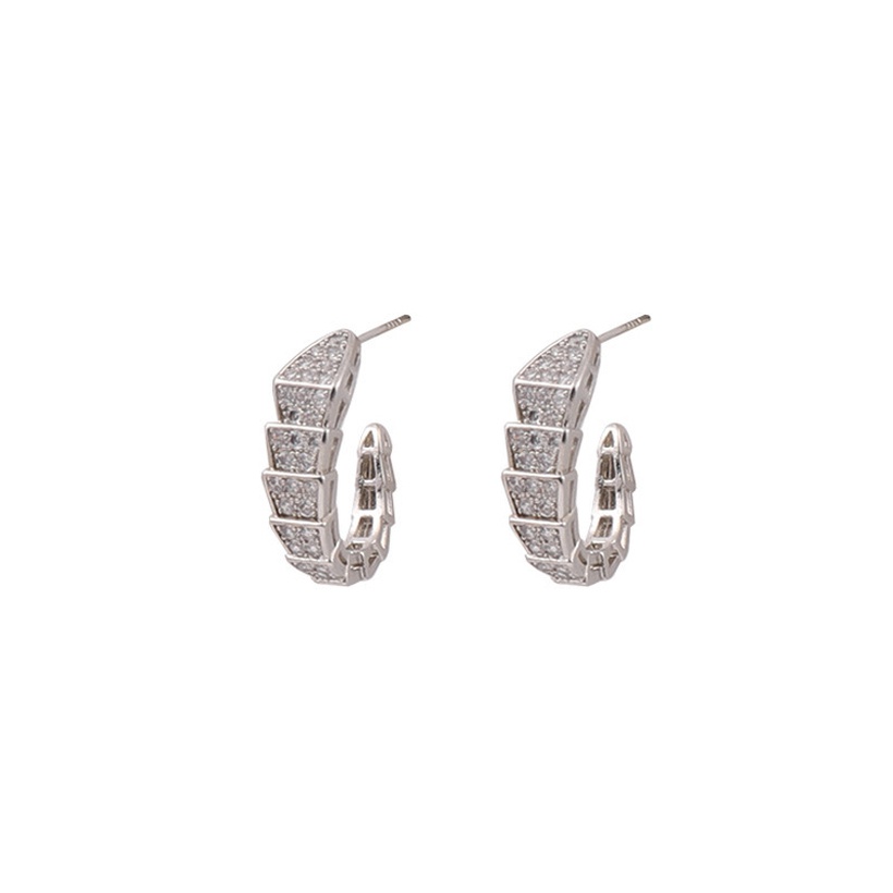 Bijoux Fantaisie Boucles Doreilles | Vente En Gros Bijoux Boucles D39oreilles En Diamant Incrust En Forme De C Nihaojewelry - CE66685