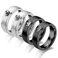 wholesale jewelry titanium steel crown ring Nihaojewelry