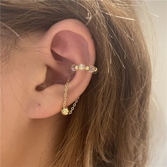 Vente en gros bijoux clip en os d'oreille perlé en cristal Nihaojewelry