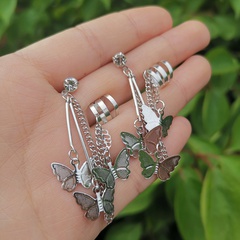 vente en gros bijoux boucles d'oreilles pompon en diamant papillon métal rétro Nihaojewelry