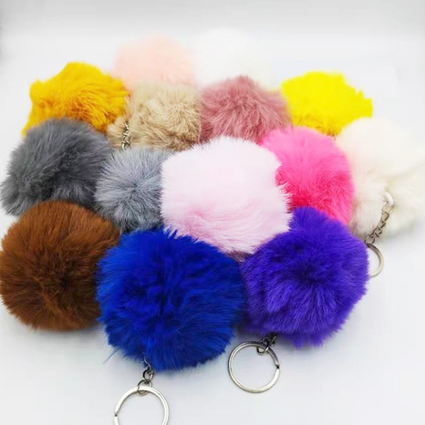 Multicolor Rabbit Fur Ball Cute Keychain Wholesale Accessories Nihaojewelry NHDI389895's discount tags