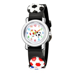 Großhandel Cartoon Watch 3D geprägte Fußball-Muster Kinderuhr Nihaojewelry