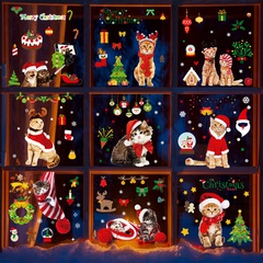 wholesale cartoon Christmas pattern window wall stickers nihaojewelry