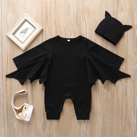 Baby Fashion Solid Color Halloween Jumpsuit Newborn Clothes Baby Bodysuit Rompers Jumpsuit's discount tags