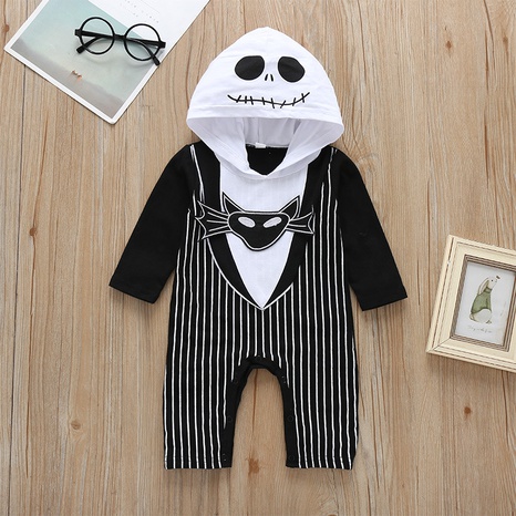 Wholesale Halloween Baby Long Sleeve Black One-piece Romper Nihaojewelry's discount tags