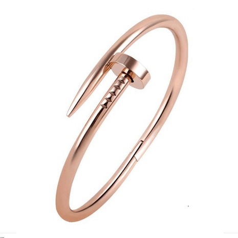vente en gros bijoux bracelet en acier au titane en forme d'ongle simple Nihaojewelry NHIQ391631's discount tags