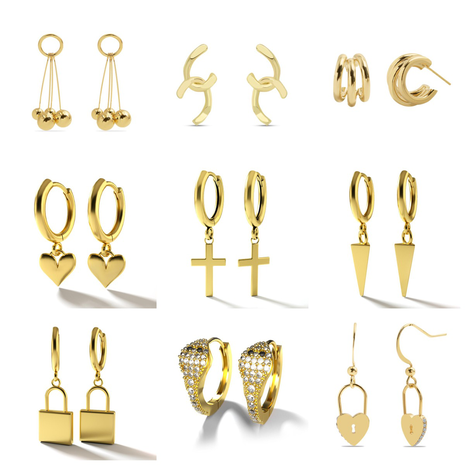 Vente en gros boucles d'oreilles géométriques en forme de croix de diamant en cuivre Nihaojewelry's discount tags