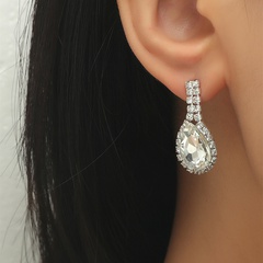vente en gros bijoux boucles d'oreilles en cuivre plaqué or avec diamants clignotants Nihaojewelry