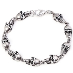 wholesale jewelry skull splicing titanium steel bracelet Nihaojewelry