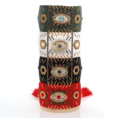 evil eye Miyuki beads hand-woven wide-body bracelets wholesale jewelry Nihaojewelry