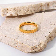 Großhandel Mode 18K vergoldeter Titanstahl geschnitzter Ring Nihaojewelry