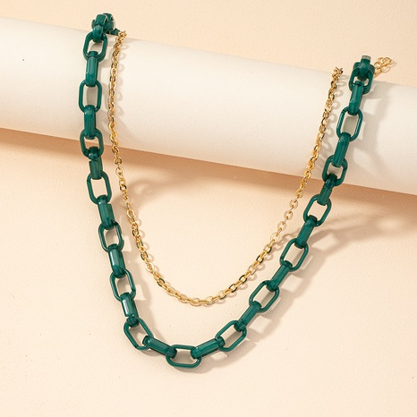 Großhandel neue Hip-Hop-dicke Acrylkette mehrschichtige Halskette Nihaojewelry's discount tags
