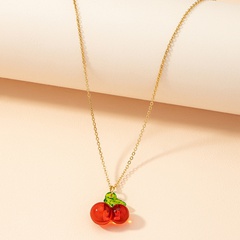wholesale fashion cherry pendent alloy necklace Nihaojewelry
