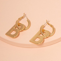 Vente en gros boucles d'oreilles en alliage de lettre B de mode Nihaojewelry