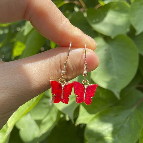 Großhandel Schmuck Acryl Schmetterling Anhänger Ohrringe Nihaojewelry's discount tags