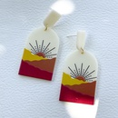 wholesale jewelry plate printing pattern acrylic earrings Nihaojewelrypicture14