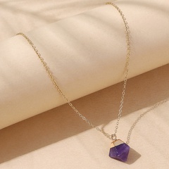 vente en gros bijoux collier créatif en pierre naturelle violette Nihaojewelry