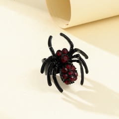 Vente en gros bague ouverte araignée noire en diamant de mode Nihaojewelry