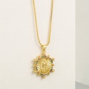 Grohandel Schmuck Jungfrau Maria Anhnger Kupfer eingelegte Farbe Zirkon Halskette nihaojewelrypicture8