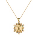 Grohandel Schmuck Jungfrau Maria Anhnger Kupfer eingelegte Farbe Zirkon Halskette nihaojewelrypicture11