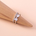 Europe and America Cross Border Fashion DoubleLayer Ring Opening Adjustable MicroInlaid Bow Zircon Copper Ring Ornamentpicture12