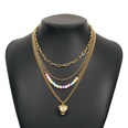 Vente en gros bijoux perles de couleur pendentif en forme de coeur collier multicouche nihaojewelrypicture17