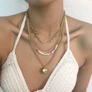 Vente en gros bijoux perles de couleur pendentif en forme de coeur collier multicouche nihaojewelrypicture12