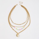 Vente en gros bijoux perles de couleur pendentif en forme de coeur collier multicouche nihaojewelrypicture14